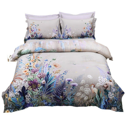 Luxury Cotton Satin Bedding Set with Digital Print