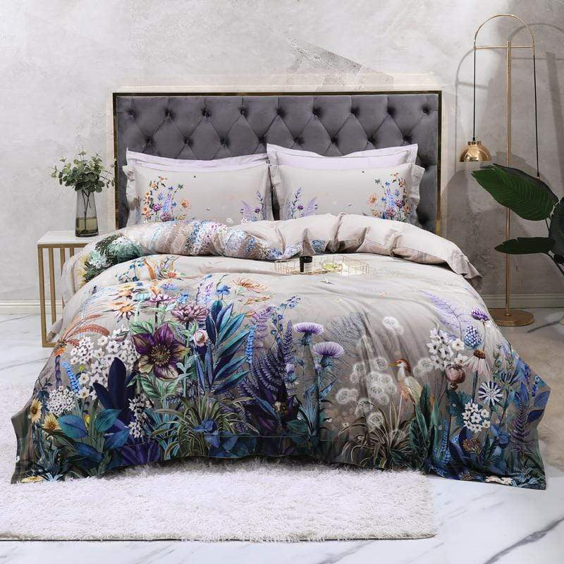 Luxury Cotton Satin Bedding Set with Digital Print